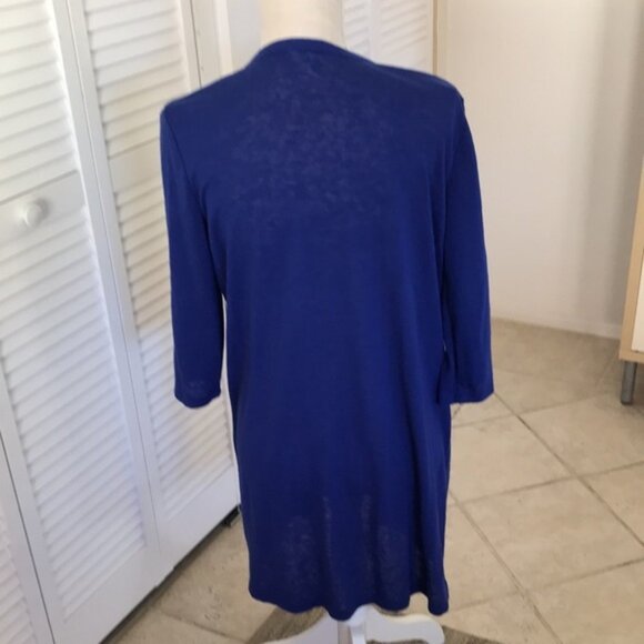 TIME AND TRU duster and blouse set, nautical look, royal blue and‎ white size M - Picture 6 of 10